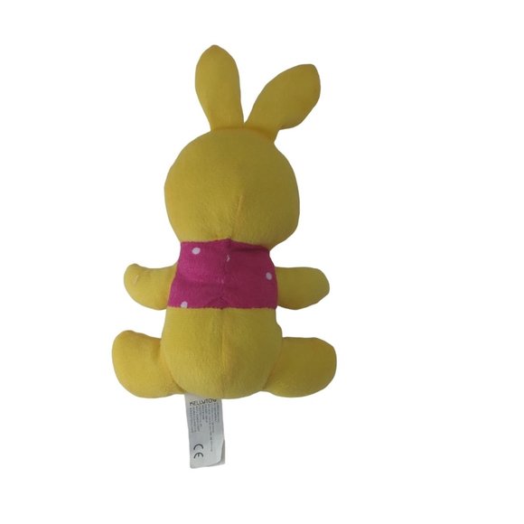 Kellytoy Bunny Rabbit Yellow/Pink Polkadot Plush 7" Stuffed Animal - Picture 5 of 6